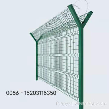 clôture à mailles anti-clambes de haute sécurité